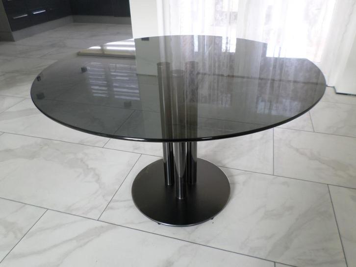 Desing eettafel glas 120cm, Huis en Inrichting, Tafels | Eettafels, Zo goed als nieuw, 100 tot 150 cm, 100 tot 150 cm, Vier personen