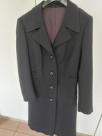 Retro lange zwarte mantel, Kleding | Dames, Ophalen, Zo goed als nieuw, Maat 42/44 (L), Zwart
