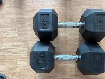 2x25 kg halters hex beschikbaar voor biedingen