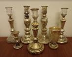 antiek boerenzilver, armeluiszilver, kandelaars en beker, Ophalen of Verzenden