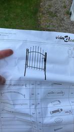 Hekje 85/90cm zwart metaal VidaXL, Tuin en Terras, Tuinhekken en Hekwerk, Ophalen, Met poort, Spijlenhekwerk, Nieuw
