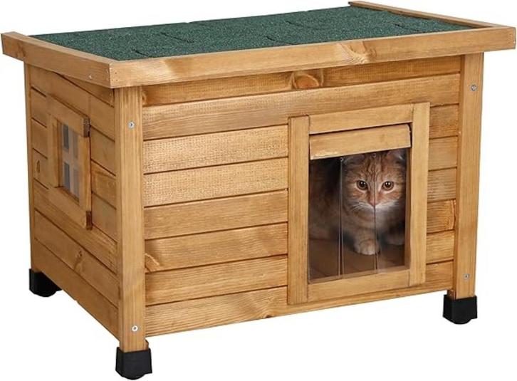 Kattenhuis van hout GRATIS LEVERING, Dieren en Toebehoren, Katten-accessoires, Nieuw, Verzenden