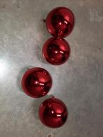🎄KERST oude kerstballen GROOT rood 4 stuks., Diversen, Kerst, Ophalen of Verzenden, Zo goed als nieuw