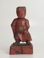 Antiek houten beeldje van Samurai, Ophalen of Verzenden