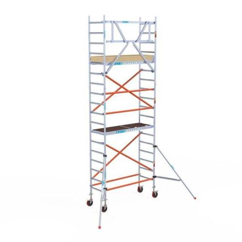 Rolsteiger Euroscaffold 6.2m werkhoogte Nu voor €1405 ex BTW, Doe-het-zelf en Bouw, Ladders en Trappen, Nieuw, Ophalen
