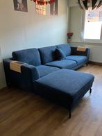 Blauwe zetel, Huis en Inrichting, Ophalen, Gebruikt, Driepersoons, Stof