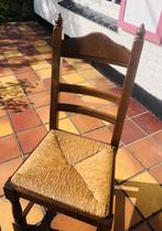6 stevige stoelen riet plus hout, Antiek en Kunst, Ophalen