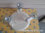 Plafonnier rond 3 spots avec ampoules  - Diamètre 27,5 cm, Enlèvement ou Envoi, Comme neuf