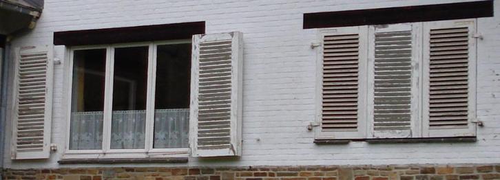 Lot de 20X Volets vénitiens à lamelles en bois, Doe-het-zelf en Bouw, Rolluiken, Gebruikt, Wit, Ophalen