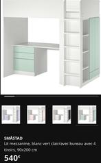 Ikea bed + bureau + stoel, Ophalen, Gebruikt