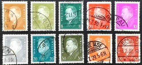 Dt.Reich: 10X Friedrich Ebert 1928-1932, Timbres & Monnaies, Timbres | Europe | Allemagne, Affranchi, Autres périodes, Enlèvement ou Envoi