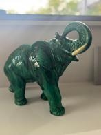 Antieke Keramieke Smaragdgroene Olifant, Antiek en Kunst, Antiek | Keramiek en Aardewerk, Ophalen