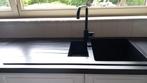 Spoelbak met kraan, Huis en Inrichting, Keuken | Keukenelementen, Ophalen, Gebruikt, Zwart, 50 tot 100 cm