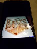 Parc bois clair  bébé, Enfants & Bébés, Parcs, Enlèvement ou Envoi, Comme neuf, Rectangulaire, Réglable en hauteur