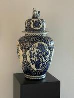 Vase balustre bleu de Delft avec couvercle Royal Sphinx 1960, Enlèvement ou Envoi