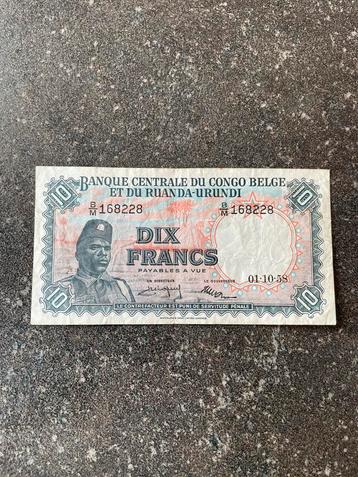 10 francs du Congo belge TRÈS BEAU !, Enlèvement ou Envoi