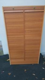 Beau meuble classeur double à rideaux escamotable vintage, Huis en Inrichting, Kasten | Roldeurkasten en Archiefkasten, Ophalen