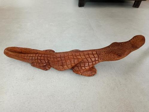 Crocodile: Sculpture Africaine faite main dans la masse, Antiquités & Art, Art | Sculptures & Bois, Enlèvement