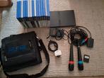 PS2 slim in vintage PS2bag+toebehoren+games zie beschrijving, Zwart, Met games, Ophalen of Verzenden, Zo goed als nieuw