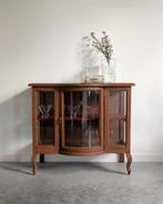 Theekastje antiek, Ophalen, Met deur(en), Glas, 50 tot 100 cm