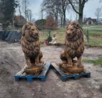 Set oud roest look leeuwen, Tuin en Terras, Ophalen of Verzenden, Nieuw, Beton, Dierenbeeld