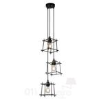 Triple suspension Lucide, Maison & Meubles, Lampes | Suspensions, Synthétique, 75 cm ou plus, Enlèvement, Vintage industriel