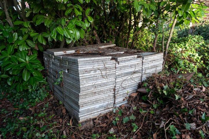 terrastegels, Tuin en Terras, Tegels en Klinkers, Zo goed als nieuw, Terrastegels, Beton, 10 m² of meer, Gecoat, Ophalen