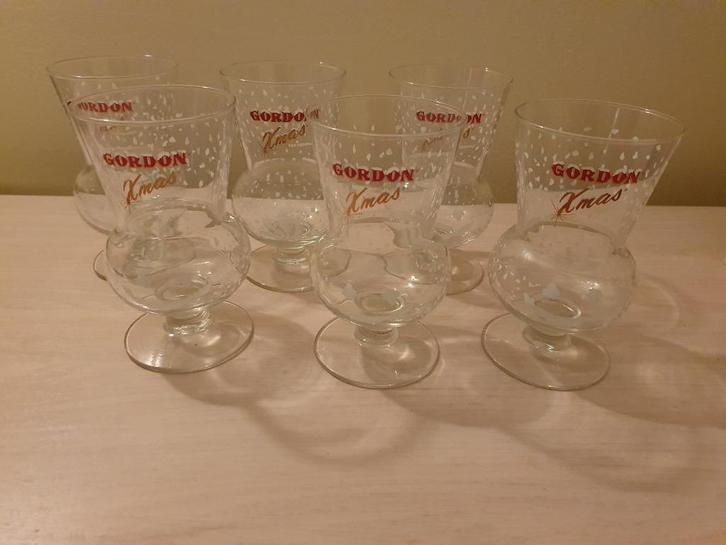 6 glazen Gordon-verzamelbier, Verzamelen, Biermerken, Nieuw, Glas of Glazen, Overige merken, Ophalen