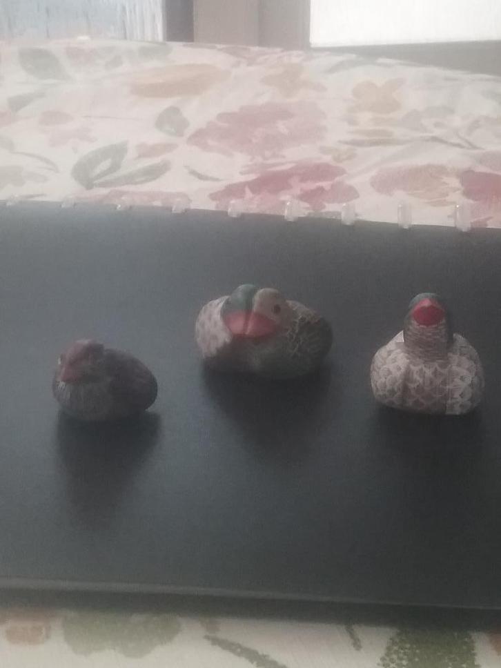 3 kleine houten eendjes, Verzamelen, Beelden en Beeldjes, Zo goed als nieuw, Dier, Verzenden