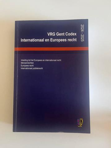 VRG Gent codex Internationaal en Europees recht 2024-2025 beschikbaar voor biedingen
