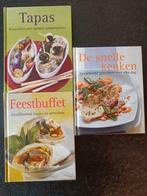 Kookboeken Tapas/ de snelle keuken/ feestbuffet, Livres, Livres de cuisine, Enlèvement