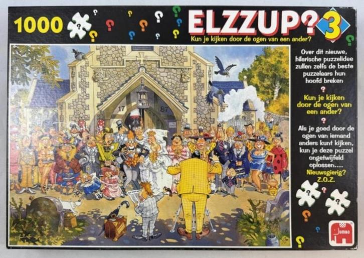 Wasgij Elzzup puzzel 1000 nr 3 de mooiste dag van je leven, Hobby en Vrije tijd, Denksport en Puzzels, Zo goed als nieuw, Verzenden
