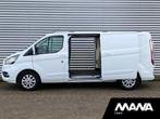 Ford Transit Custom 300 2.0 TDCI L2H1 LIMITED 2X schuif Auto, Stof, Wit, 230 g/km, Bedrijf