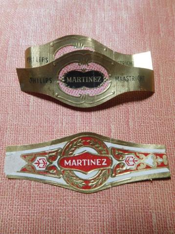 Bagues de fabricant de cigare Martinez, Enlèvement ou Envoi, Utilisé, Bagues de cigare