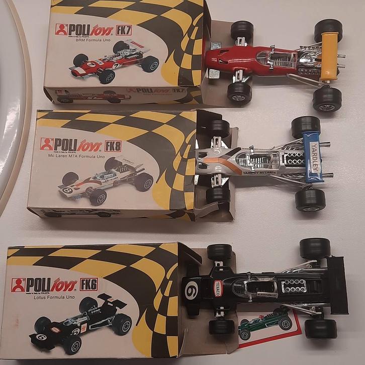 POLITOYS FK6, FK7 en FK8 : 3 RACECARS F.1 VINTAGE*MIB*, Hobby en Vrije tijd, Modelauto's | 1:32, Nieuw, Auto, Overige merken, Ophalen