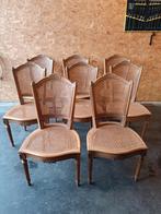 Lot de 8 chaises cannées Louis 16 et galettes d'assise, Enlèvement, Utilisé