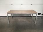 (64) Prachtige eettafel als nieuw aluminium frame, Huis en Inrichting, Ophalen, Zo goed als nieuw