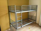 Ikea stapelbed in zilver metaal 90 x200, Huis en Inrichting, Slaapkamer | Stapelbedden en Hoogslapers, Ophalen, 90 cm, Tweepersoons