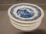 Societe Ceramique Boerenhoeve blauw compleet servies 42 st, Antiek en Kunst, Ophalen
