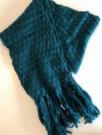 Melvin : lange warme wollen sjaal turquoise blauw 1m90/20cm, Kleding | Dames, Melvin, Ophalen of Verzenden, Zo goed als nieuw