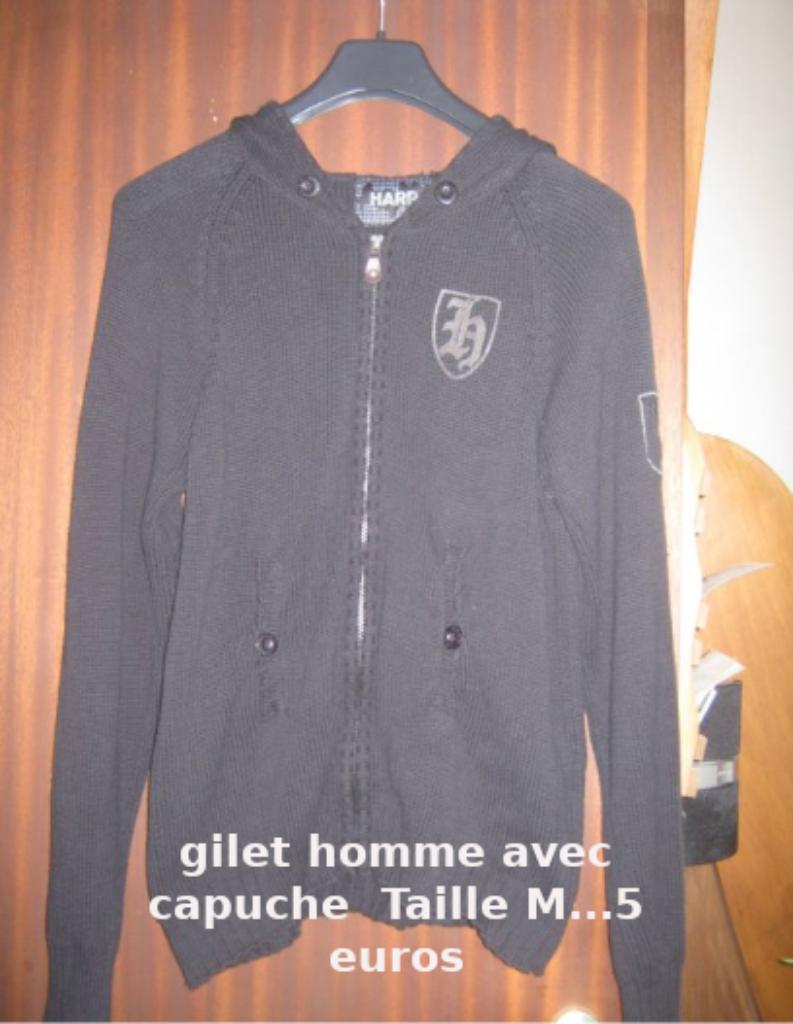 gilet homme noir taille M, Enlèvement ou Envoi, Porté, Taille 48/50 (M), Noir