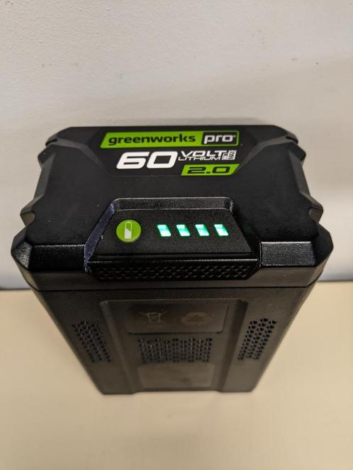 60 VOLT GREENWORKS NIEUWE Batterij + Lader, Jardin & Terrasse, Tondeuses à gazon, Neuf, Tondeuses à gazon sur batterie, 50 cm ou plus