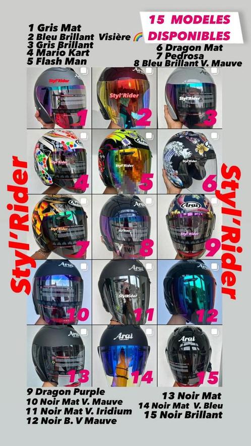 Casque Arai 15 Modèles disponible avec intercom  et étui, Motoren, Kleding | Motorhelmen, S, Arai, Ophalen