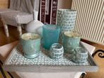Vazen theelichtjes, Huis en Inrichting, Woonaccessoires | Vazen, Ophalen of Verzenden, Nieuw, Blauw, Glas