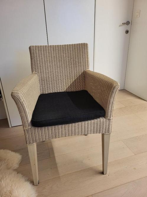 chaise (avec accoudoirs) - Lloyd Loom - lavage blanc - form, Maison & Meubles, Chaises, Comme neuf, Deux, Bois, Osier ou Rotin