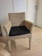 (arm) stoel - lloyd loom - white wash - strakke vorm, Riet of Rotan, Twee, Wit, Zo goed als nieuw
