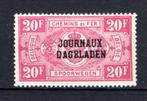JO36A MH* 1929 - Type II, R est au-dessus de B, Enlèvement ou Envoi, Non oblitéré, Trace d'autocollant