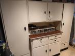retro keukentje met kastjes en stoelen, Huis en Inrichting, Keuken | Complete keukens, Ophalen, Gebruikt
