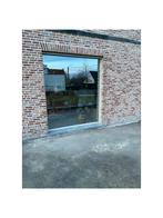 raam dubbel glas als nieuw kleur zilvergrijs met screen, Doe-het-zelf en Bouw, Ophalen, Gevelraam of Ruit, 160 cm of meer, Zo goed als nieuw