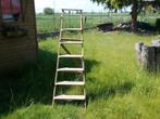vintage ladder/trapladder 6 treden H 1.50m, Ophalen, Gebruikt, Ladder, Opvouwbaar of Inschuifbaar